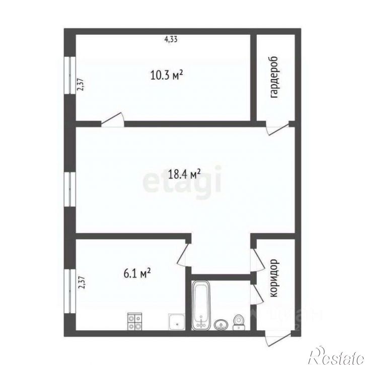 2-комн квартира Телевизионная улица, 11,  д. 11