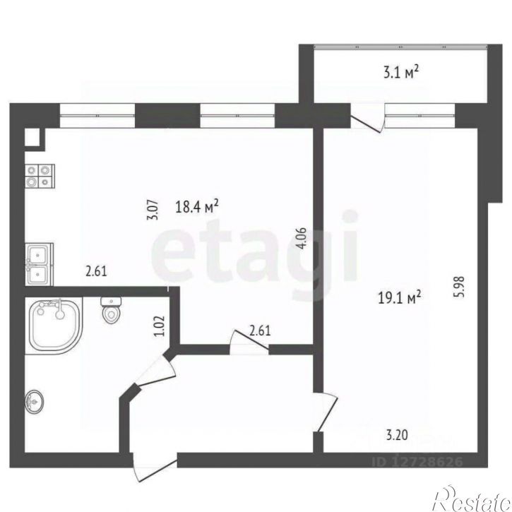 2-комн квартира Шахтёрская улица, 2,  д. 2