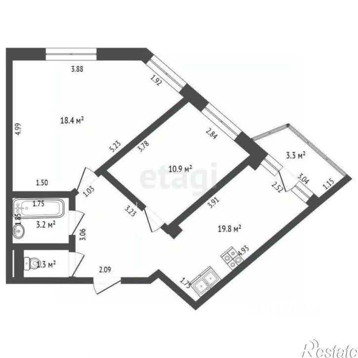 2-комн квартира Грабцевское шоссе, 85,  д. 85