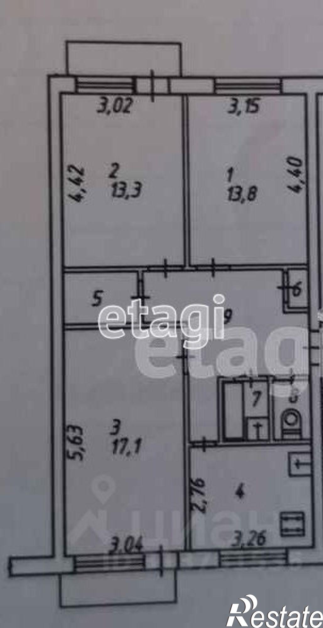 Купить квартиру за 5 400 000 рублей на улица Кубяка, 9 к4