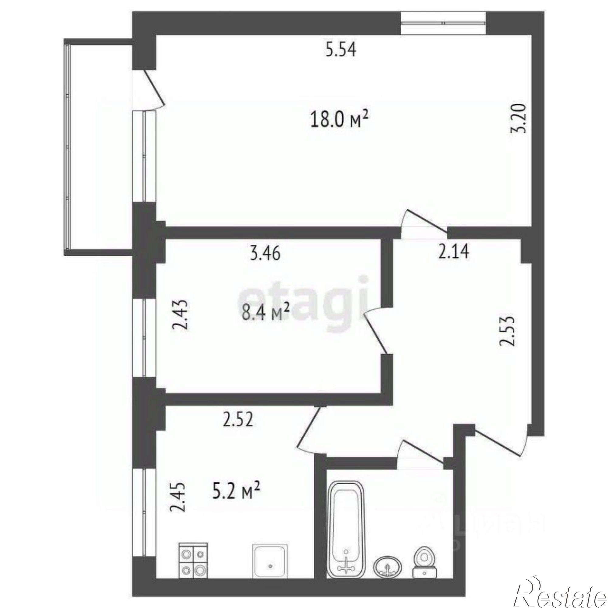 Купить квартиру за 3 600 000 рублей на улица Степана Разина, 41