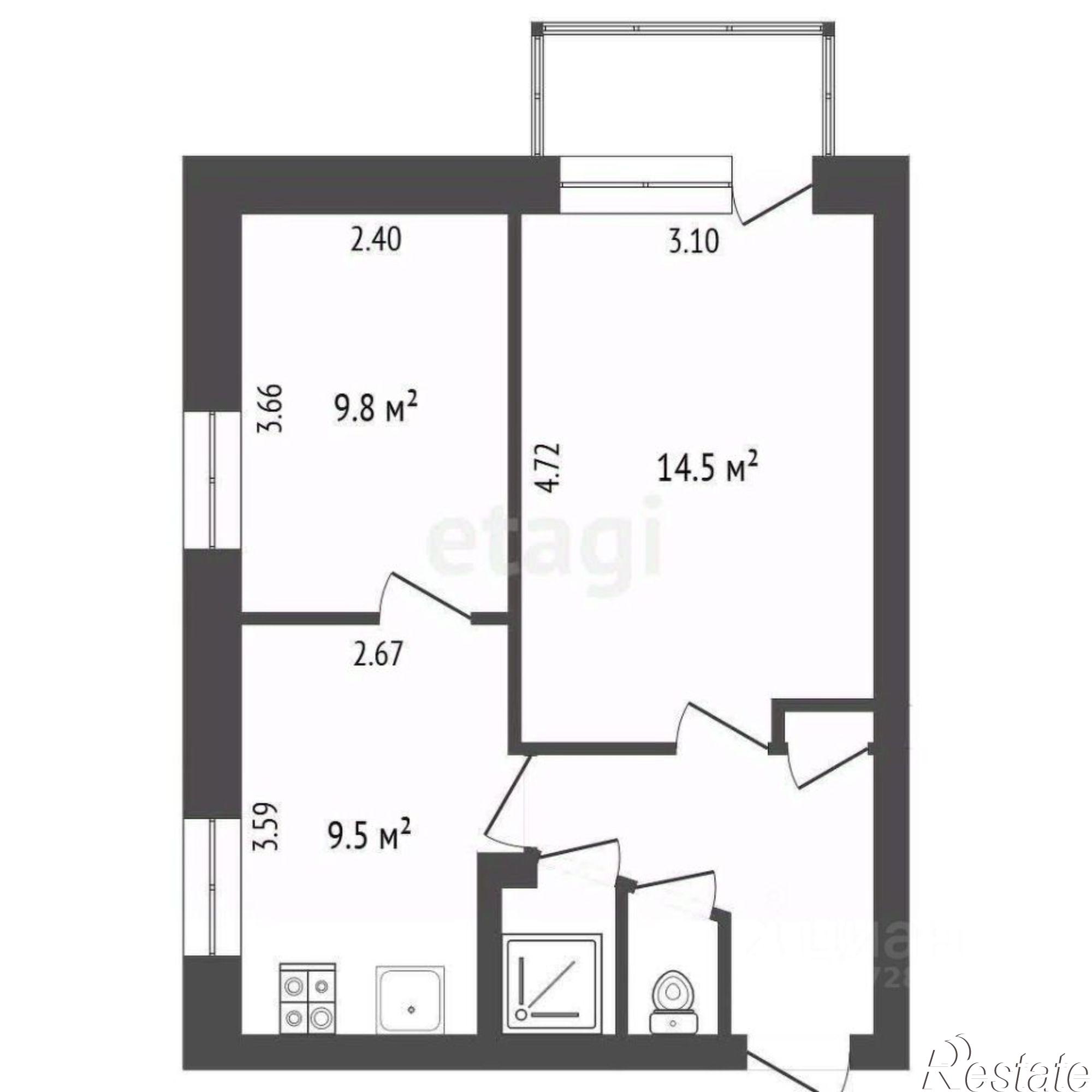 Купить квартиру за 3 600 000 рублей на пер Малинники, 9