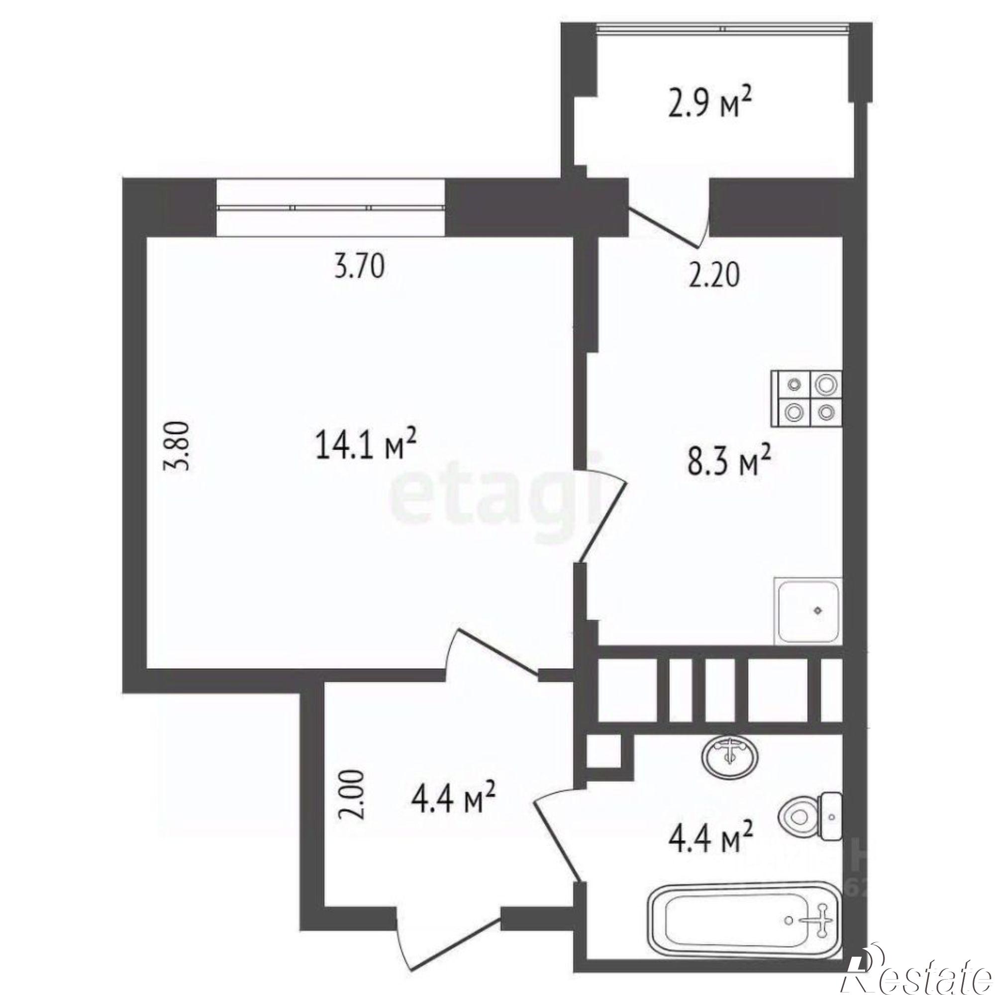 Купить квартиру за 2 980 000 рублей на ул Азаровская, 40 2