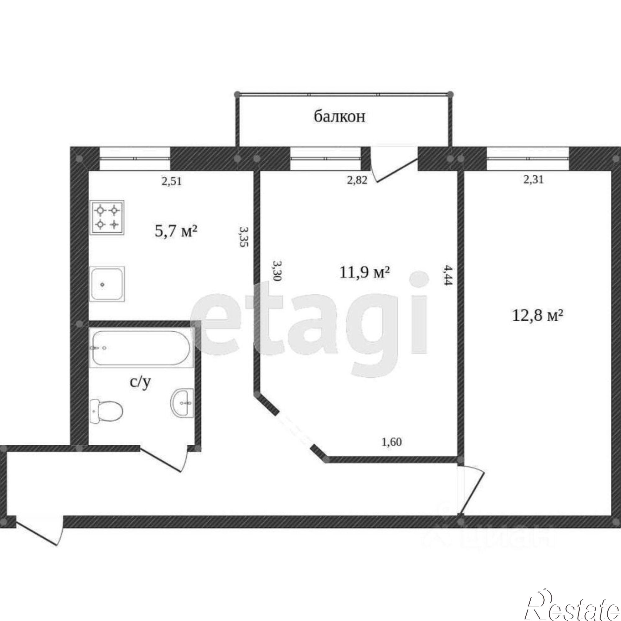 Купить квартиру за 5 100 000 рублей на улица Суворова, 153 к4