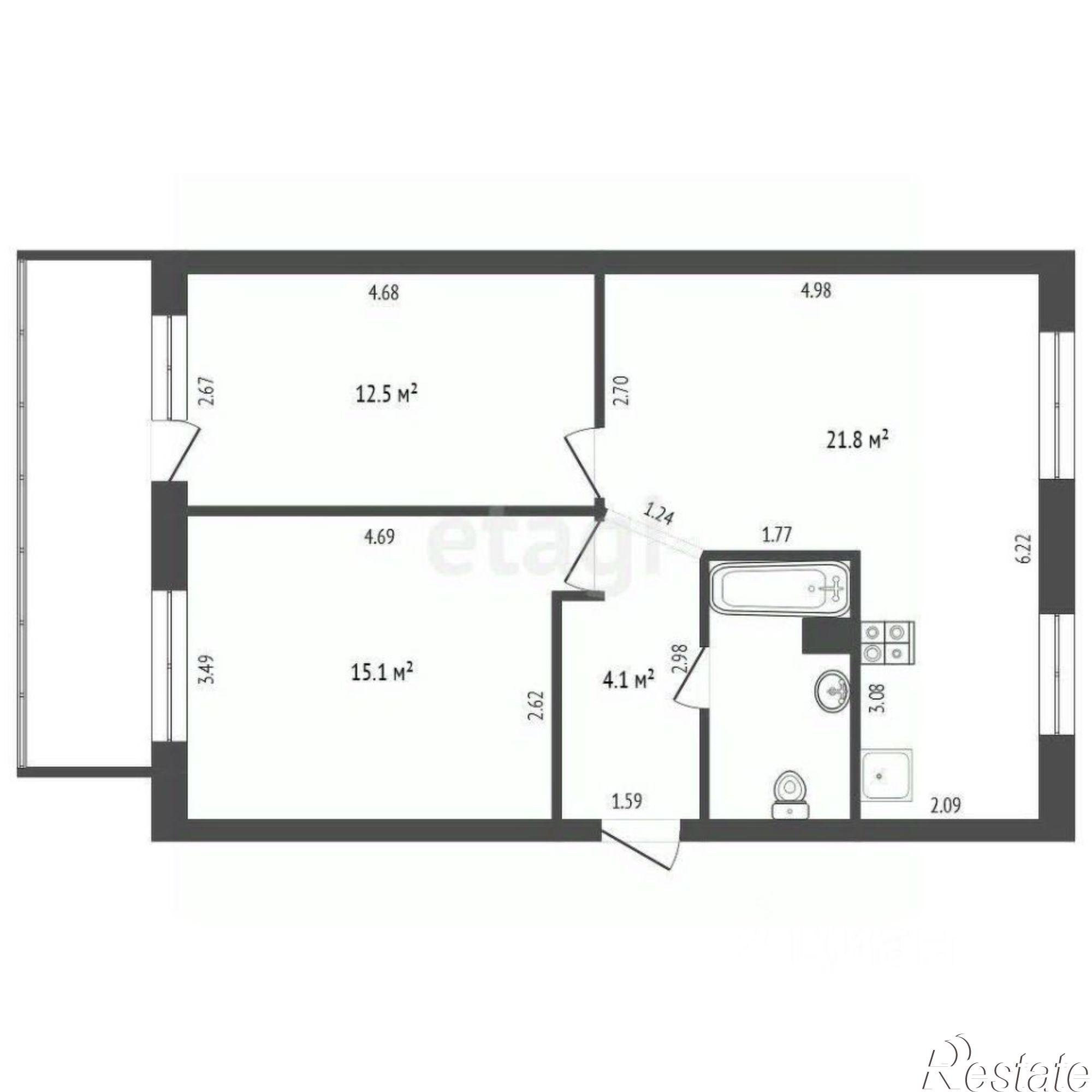 Купить квартиру за 9 500 000 рублей на ул Тульская, 100