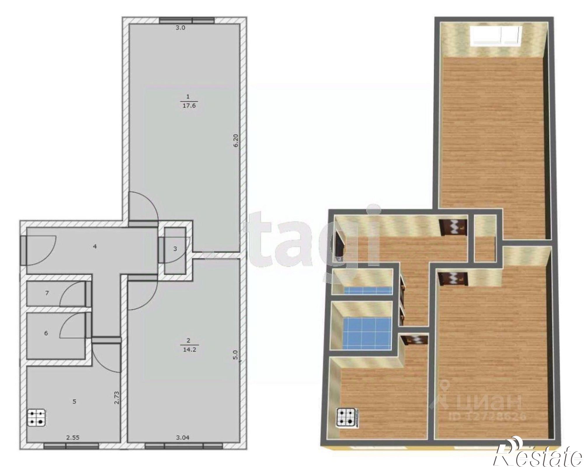Купить квартиру за 4 000 000 рублей на Советская улица, 6