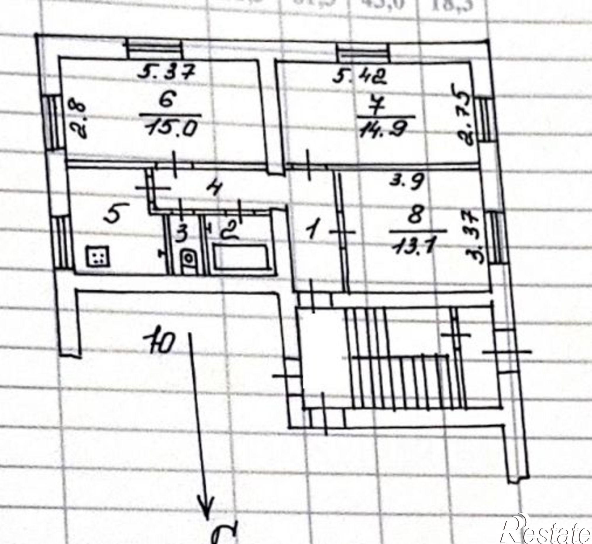 Купить квартиру за 3 500 000 рублей на улица Салтыкова-Щедрина, 28