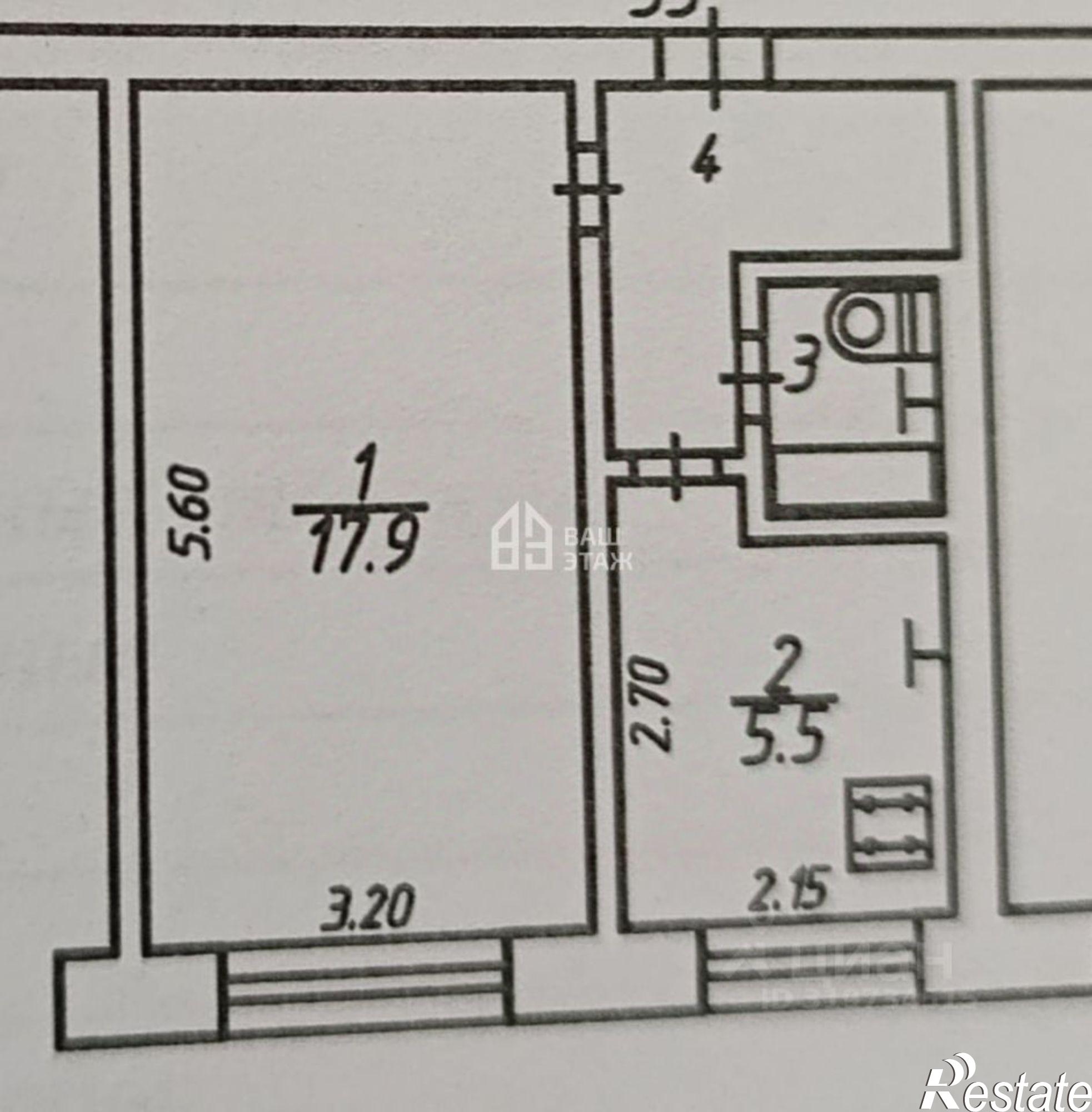 Купить квартиру за 2 370 000 рублей на улица Клюквина, 27