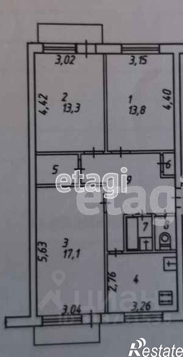 3-комн квартира улица Кубяка, 9 к4,  д. 9 к4