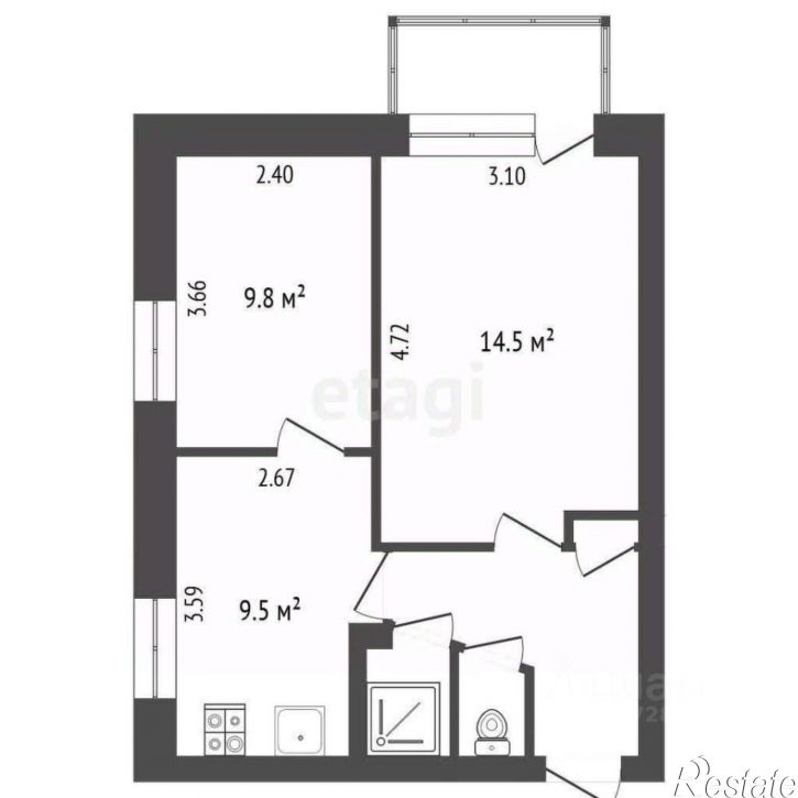 2-комн квартира пер Малинники, 9,  д. 9