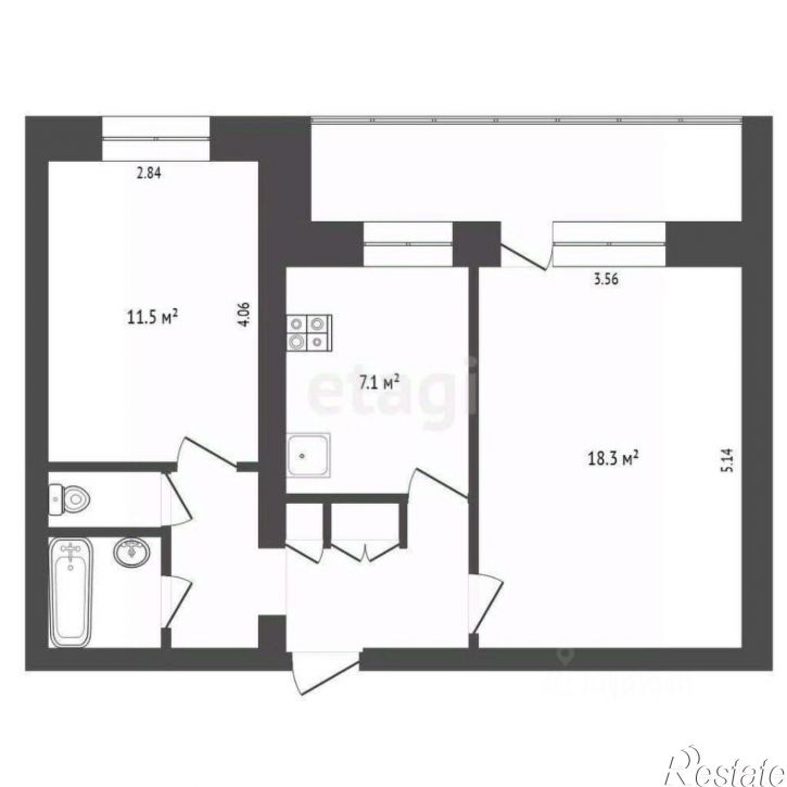 2-комн квартира ул Труда, 6/1,  д. 6/1