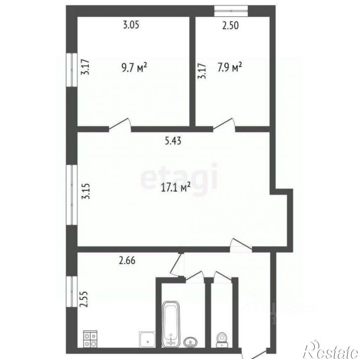 3-комн квартира улица Максима Горького, 4/26,  д. 4/26