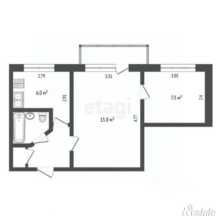 2-комн квартира улица Нефтебаза, 4,  д. 4