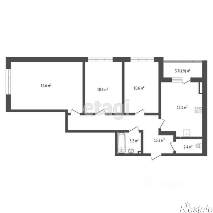 3-комн квартира 3-й Академический проезд, 6,  д. 6
