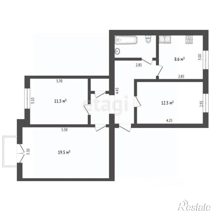 3-комн квартира улица Чичерина, 11,  д. 11