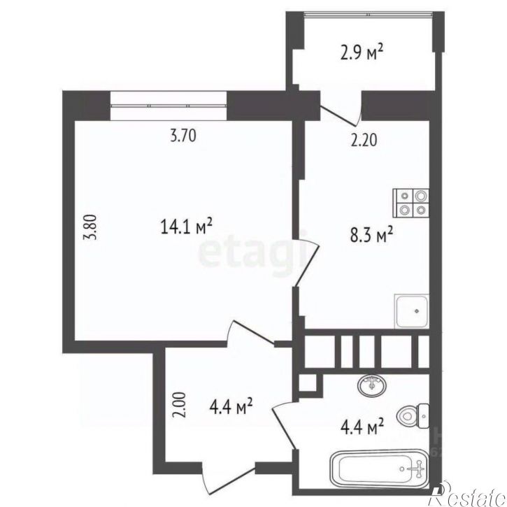 1-комн квартира ул Азаровская, 40 2,  д. 40 2,  к. 2