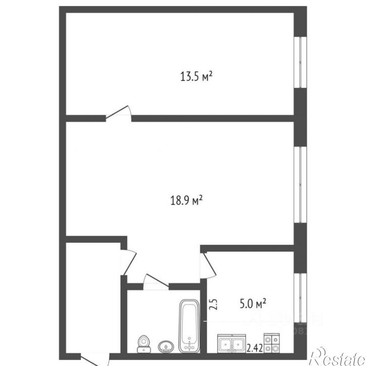 2-комн квартира ул Центральная, 11,  д. 11