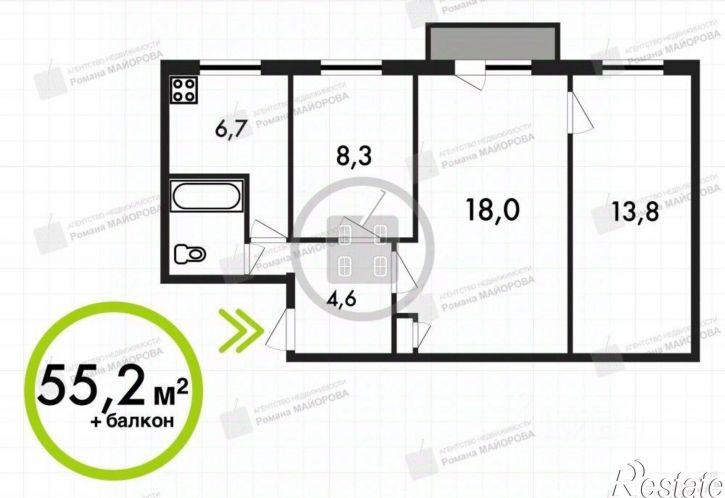 3-комн квартира ул Степана Разина, 43,  д. 43
