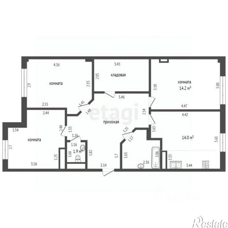 3-комн квартира ул Пухова, 56,  д. 56