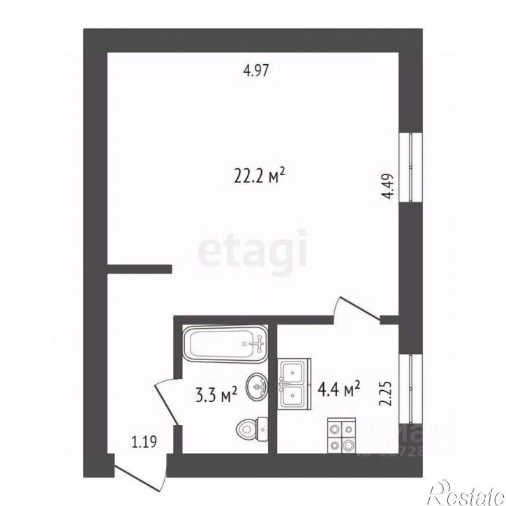 1-комн квартира городской округ Калуга