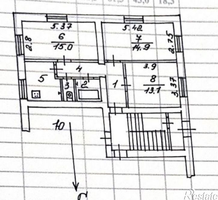 3-комн квартира улица Салтыкова-Щедрина, 28,  д. 28