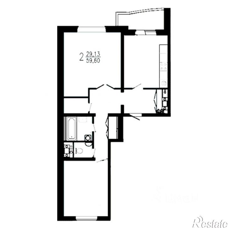 2-комн квартира улица Фомушина, 2,  д. 2