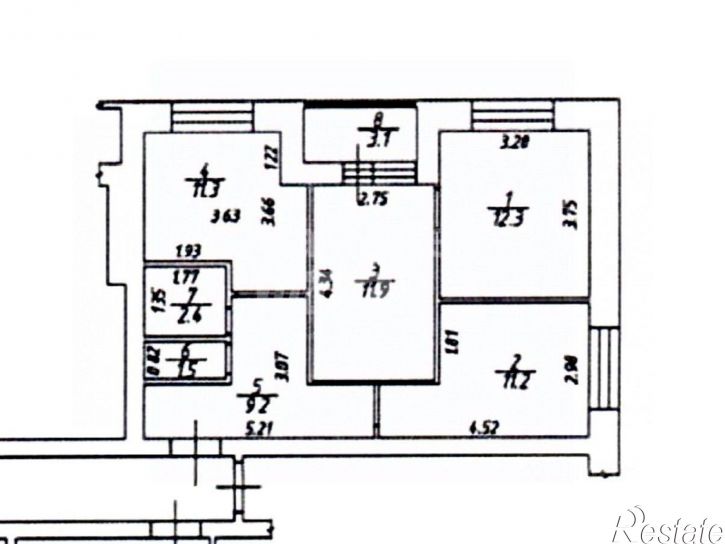 3-комн квартира ул Николая Ткачева, 16,  д. 16
