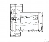 1-комн, 51 кв м, этаж 1/9 Азаровская улица, 40 к4