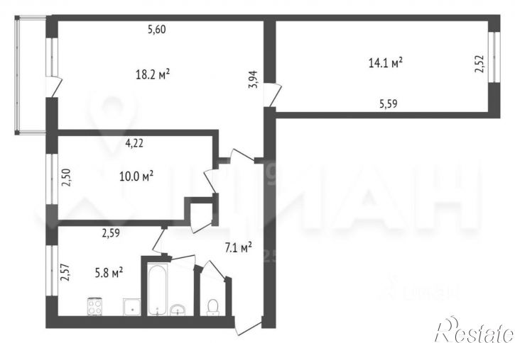 3-комн квартира ул Кирова, 80,  д. 80
