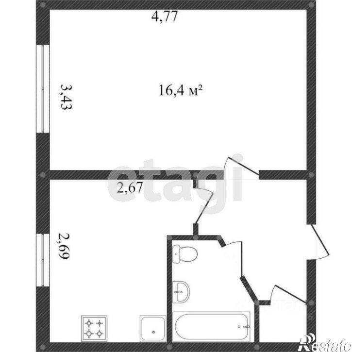 1-комн квартира улица Вишневского, 10,  д. 10