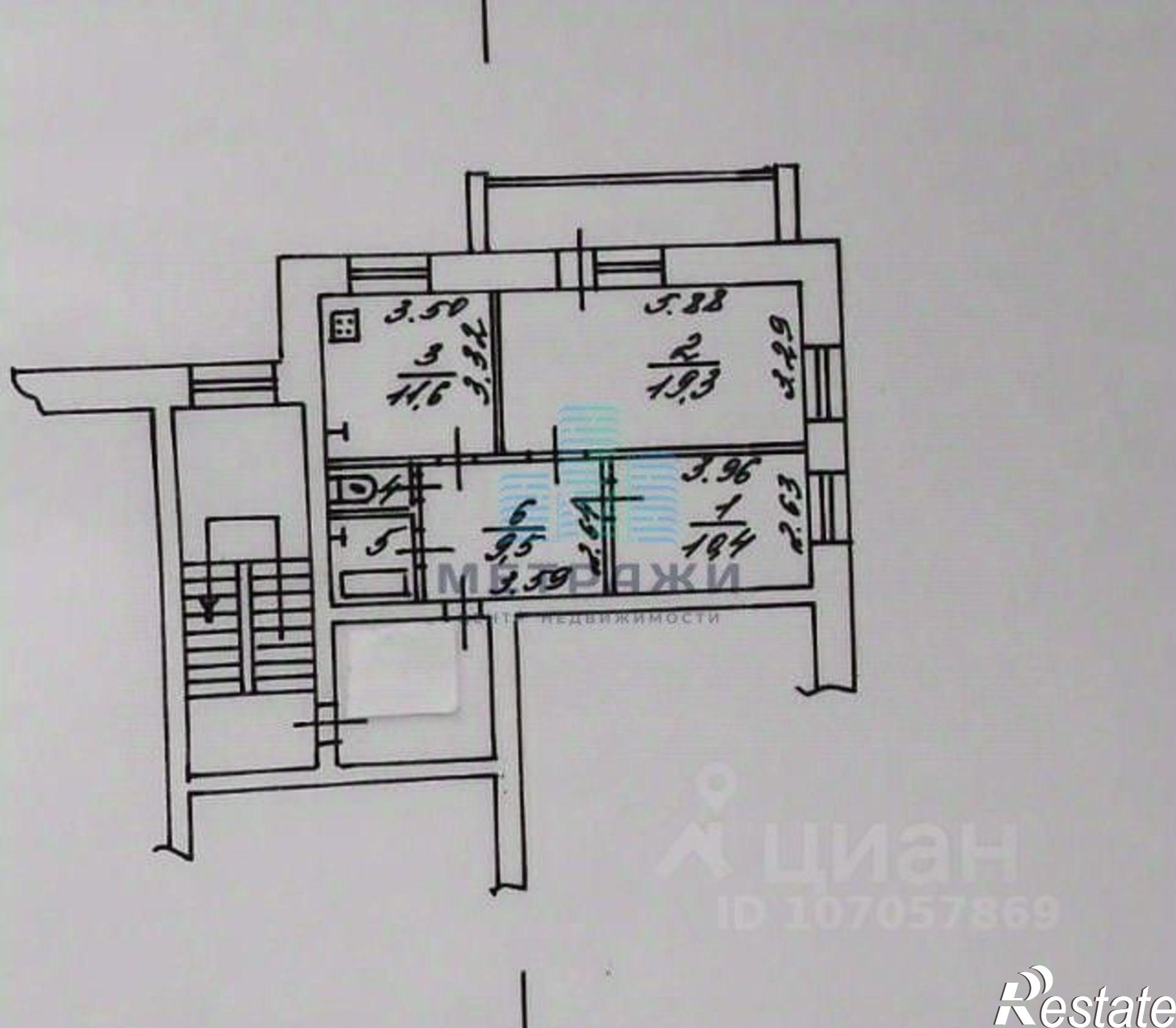 Купить квартиру за 6 180 000 рублей на улица Гурьянова, 18 к1