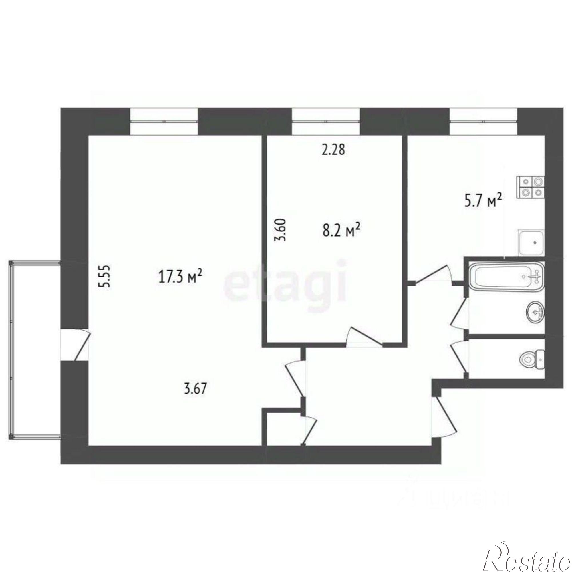 Купить квартиру за 3 600 000 рублей на ул Знаменская, 4