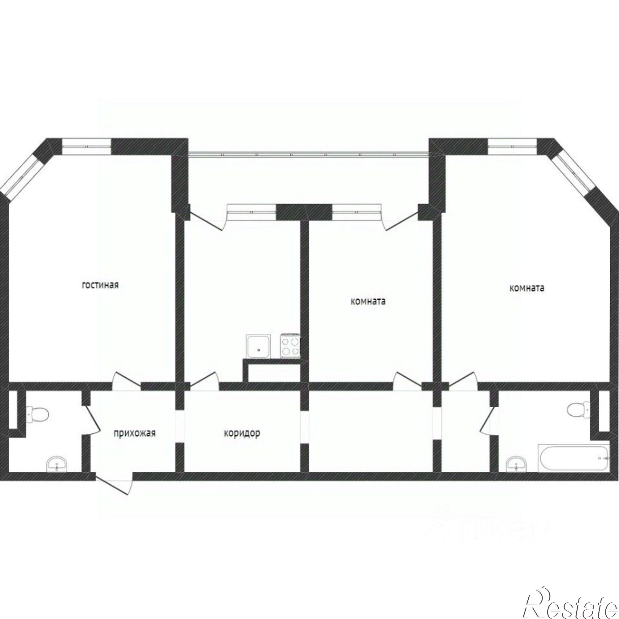 Купить квартиру за 10 100 000 рублей на улица 65 лет Победы, 33