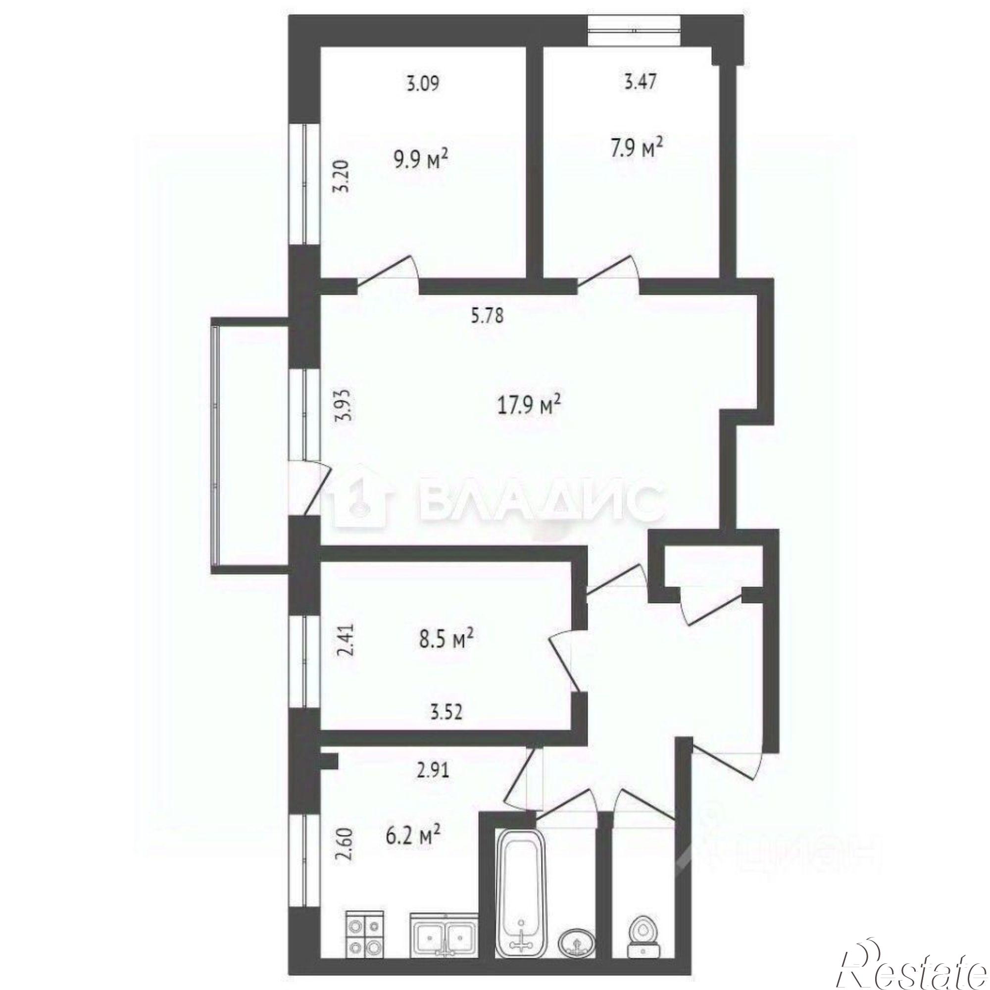Купить квартиру за 500 000 рублей на Ольговская улица, 14