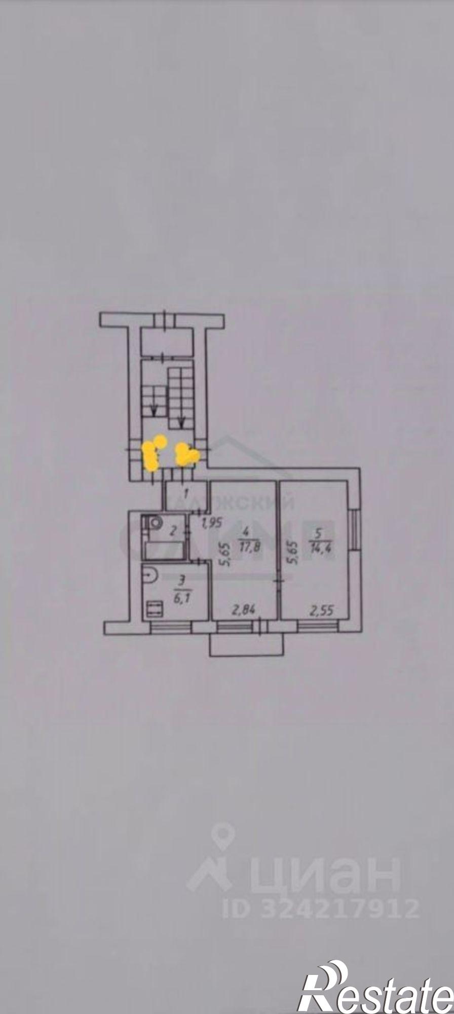 Купить квартиру за 3 100 000 рублей на улица Краснопивцева, 1