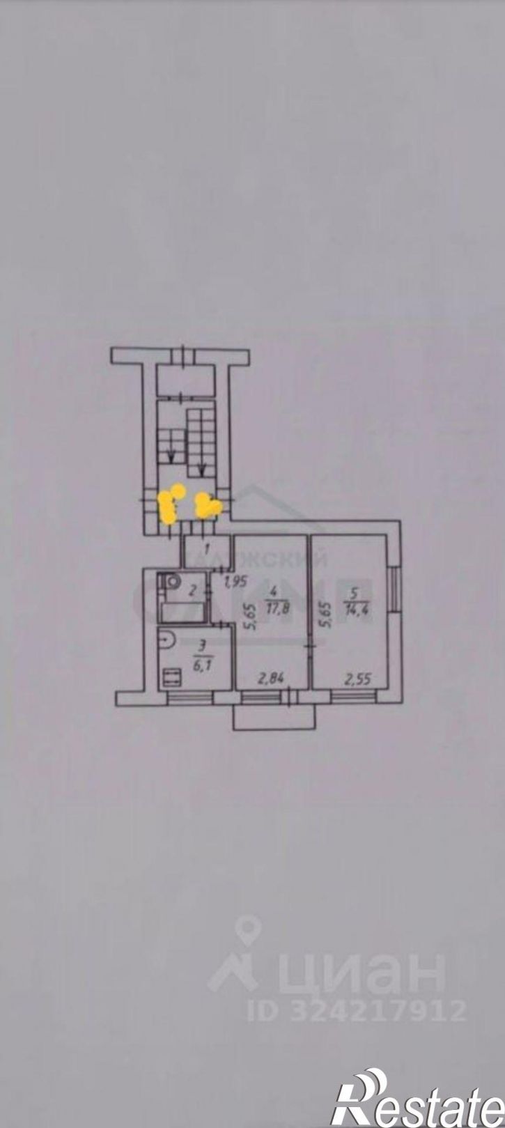 2-комн квартира улица Краснопивцева, 1,  д. 1