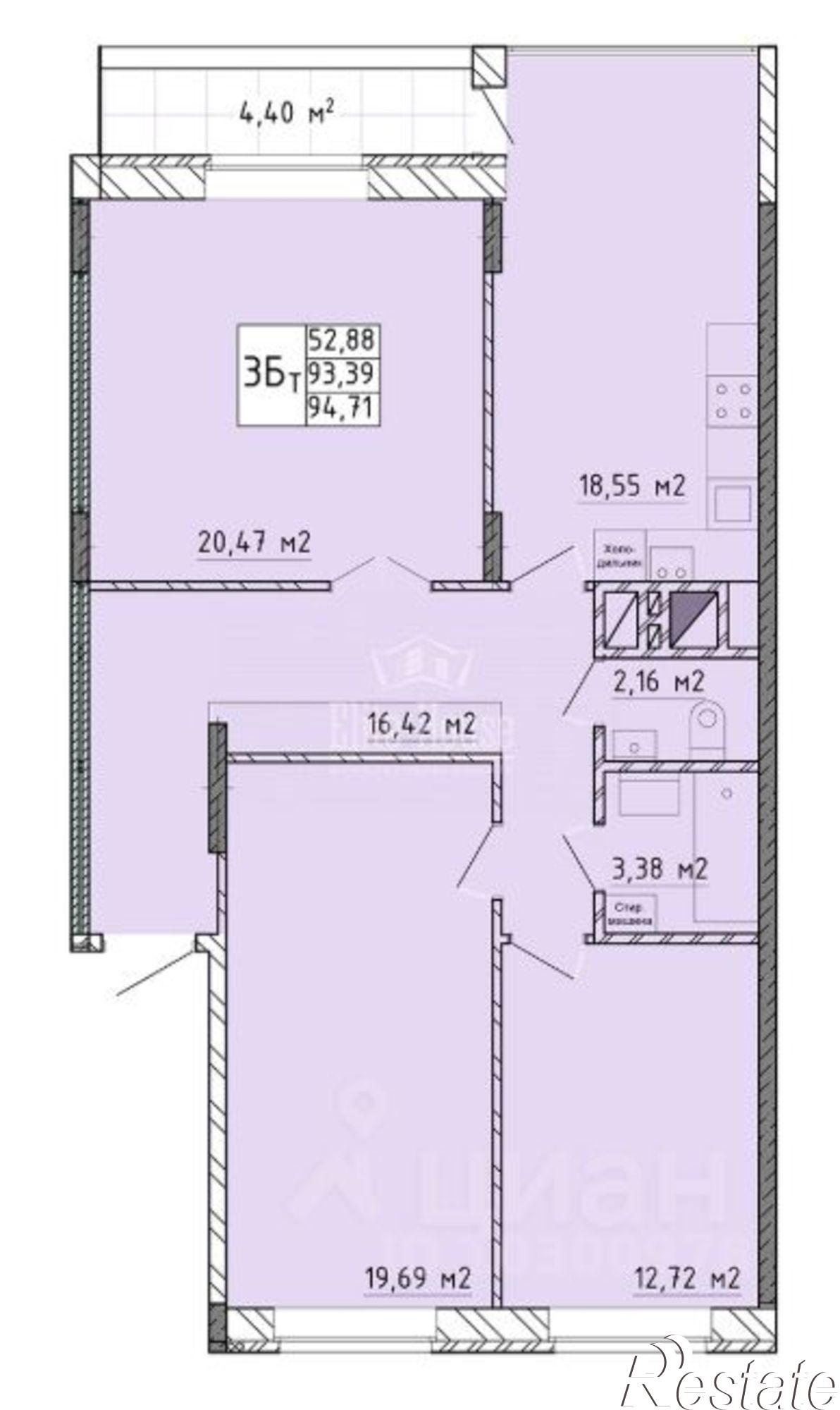 Купить квартиру за 7 657 600 рублей на Полесская улица, 31