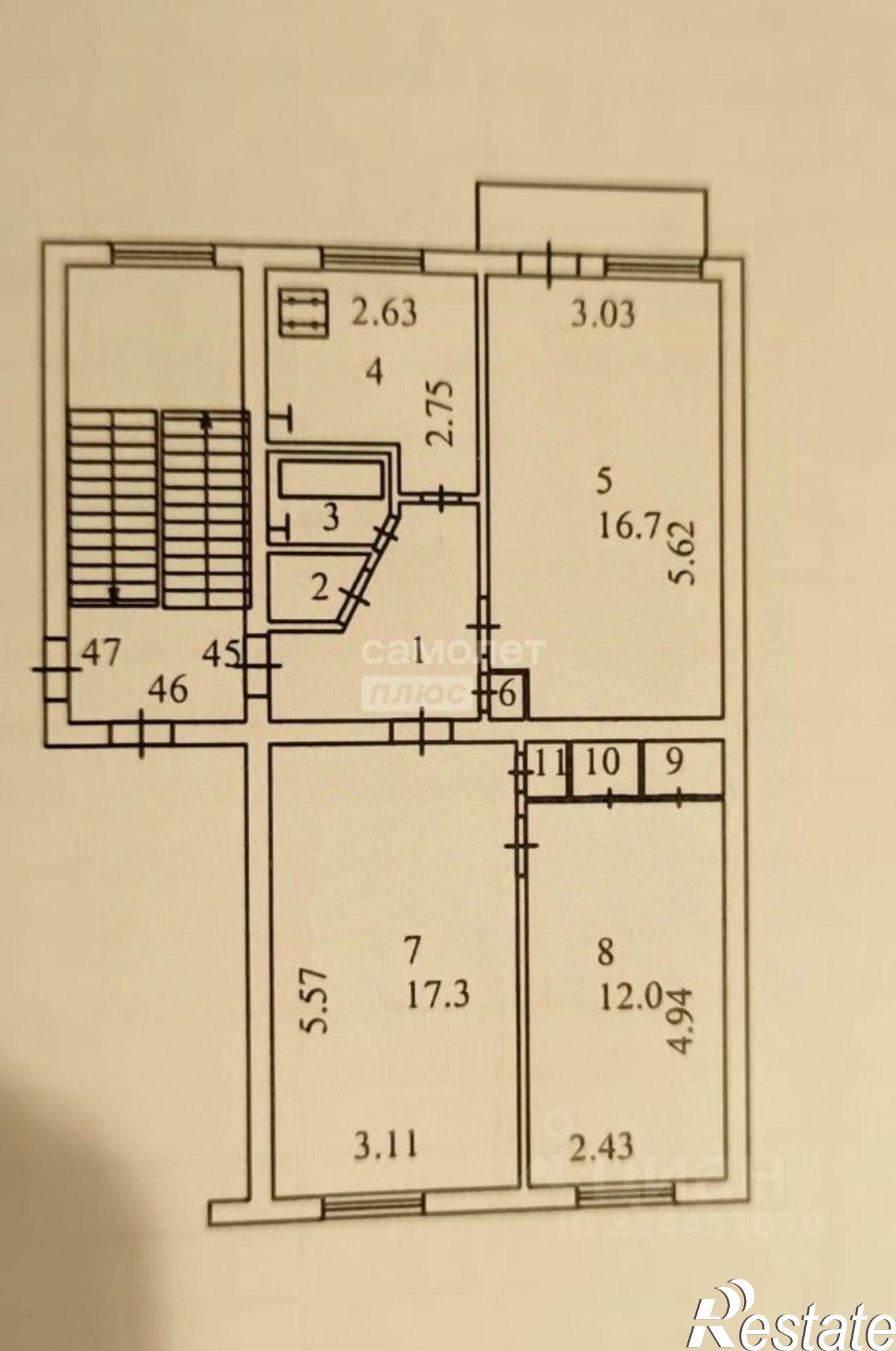 Купить квартиру за 5 200 000 рублей на ул Поле Свободы, 6