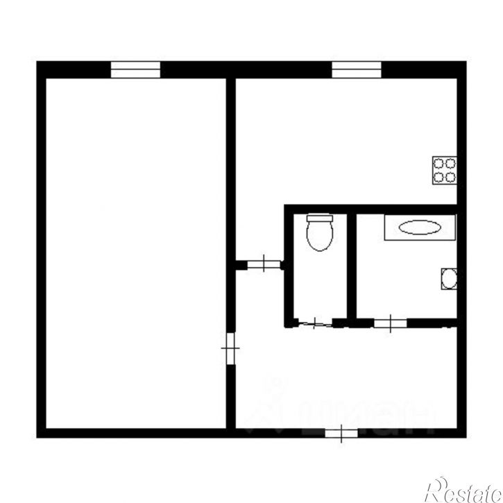 1-комн квартира Московская улица, 125,  д. 125