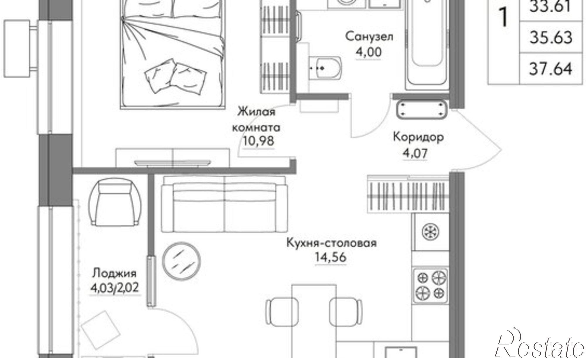 Купить квартиру за 4 890 230 рублей на Счастливая улица, 9А