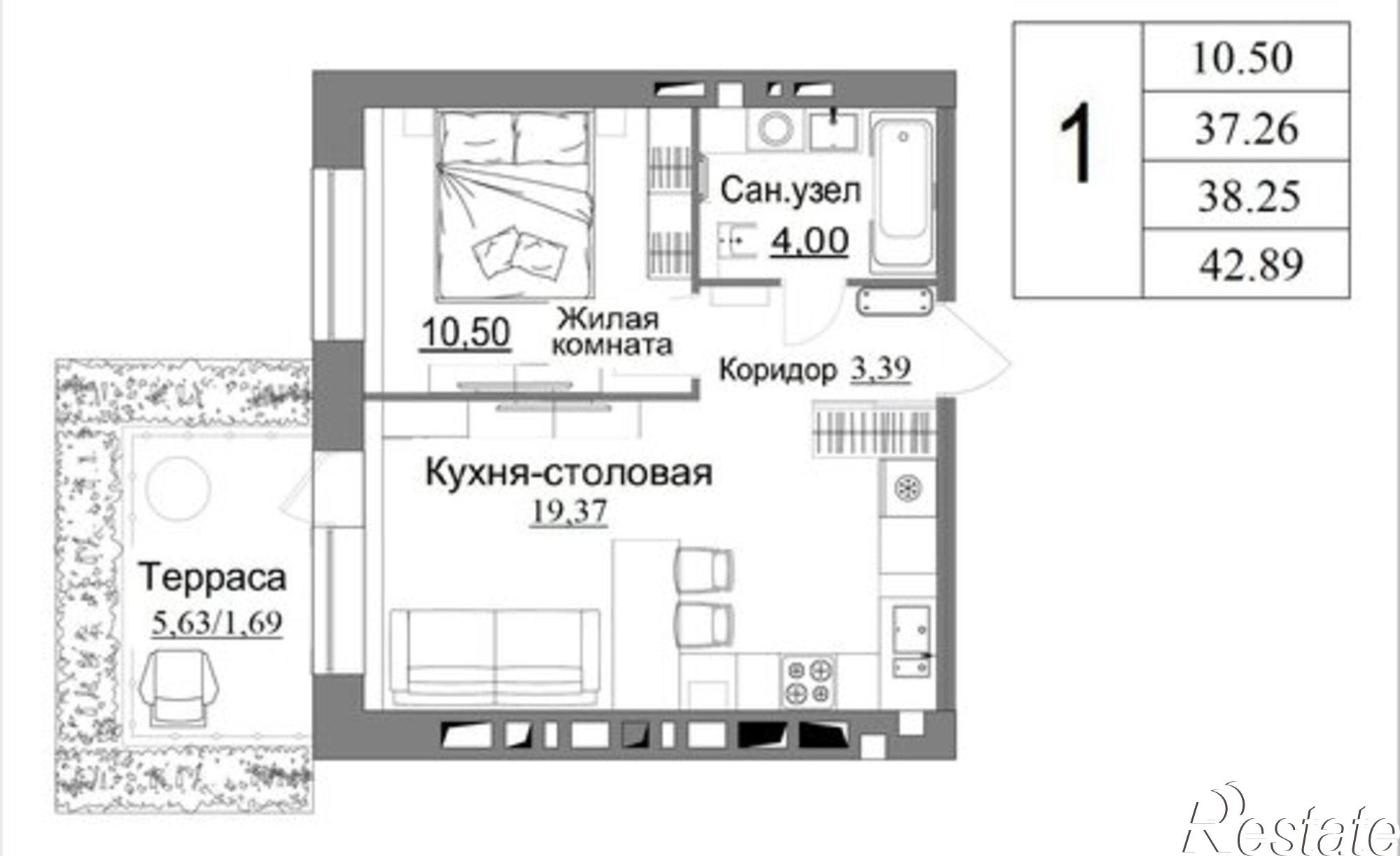 Купить квартиру за 4 795 110 рублей на Счастливая улица, 9А