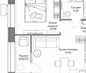 1-комн, 38 кв м, этаж 5/9 Счастливая улица, 9А