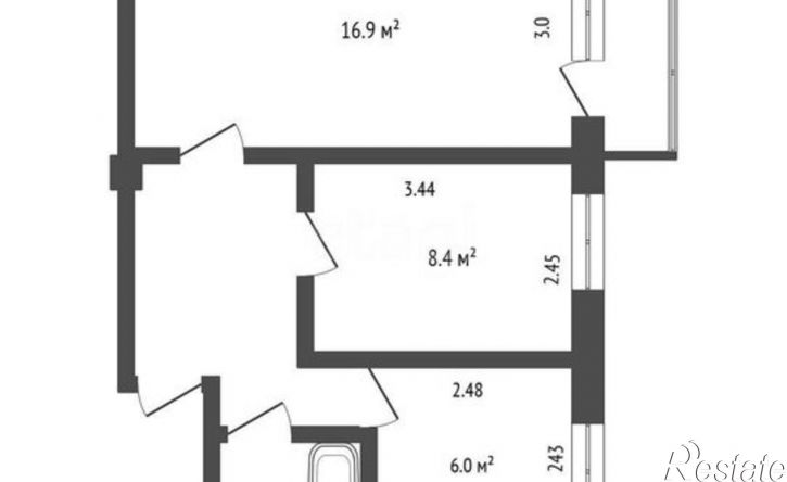 2-комн квартира Московская улица, 299,  д. 299