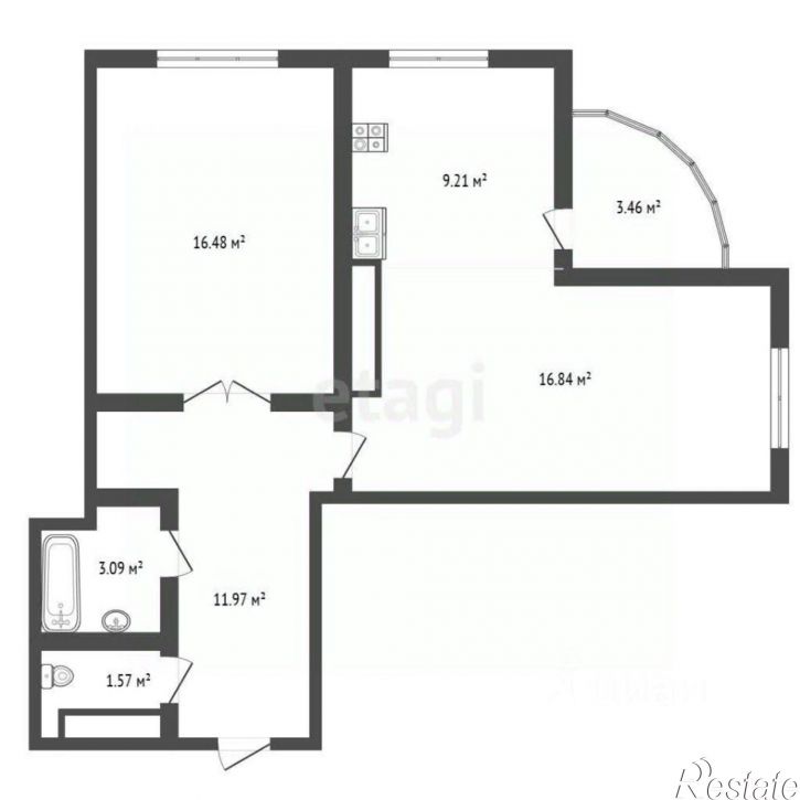 2-комн квартира ул Минская, 34,  д. 34