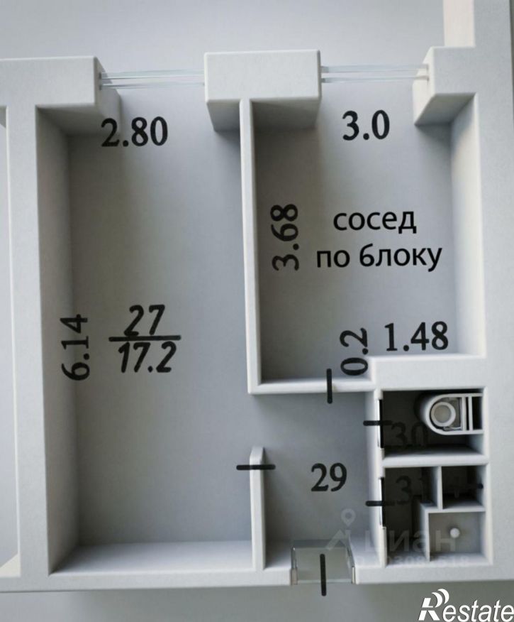 Комната улица Плеханова, 2 к2 с2,  д. 2 к2 с2