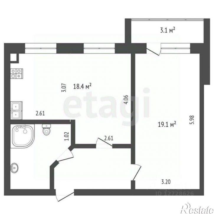 2-комн квартира Шахтёрская улица, 2,  д. 2
