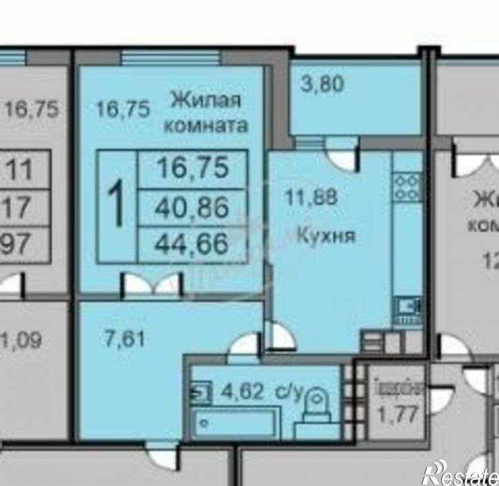 1-комн квартира Минская улица, 2,  д. 2