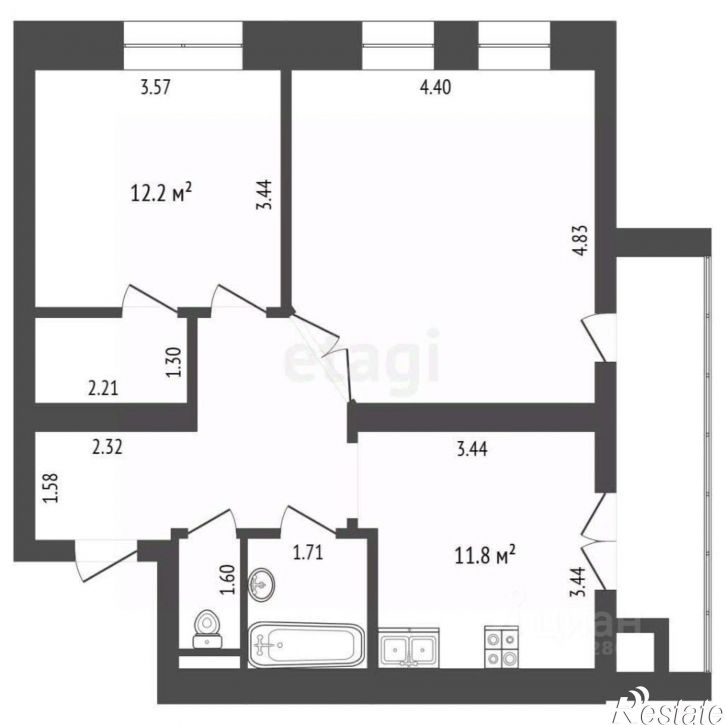 2-комн квартира Хорошая улица, 7,  д. 7