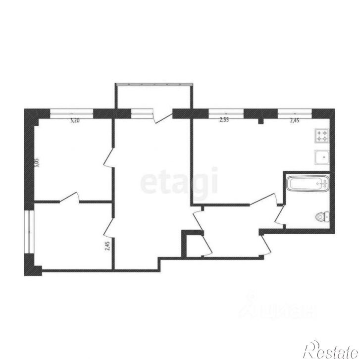 4-комн квартира Московская улица, 182,  д. 182