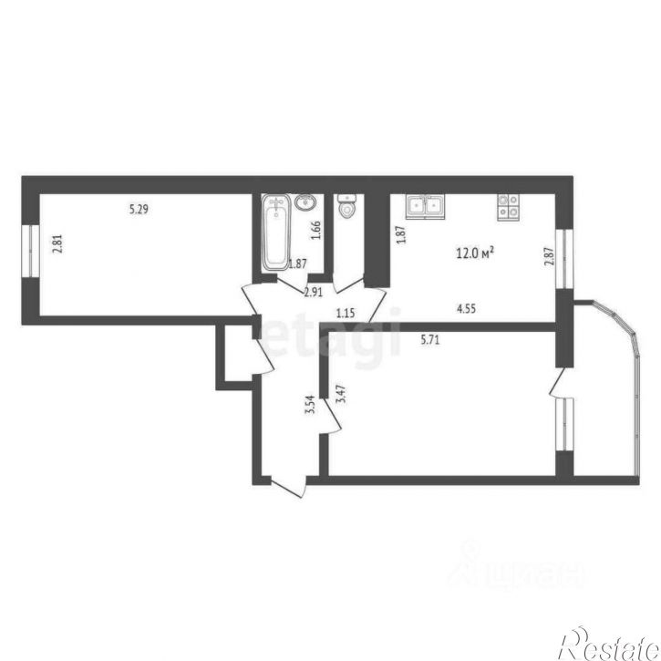 2-комн квартира улица Кибальчича, 2,  д. 2